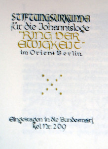 Stiftungsurkunde 1